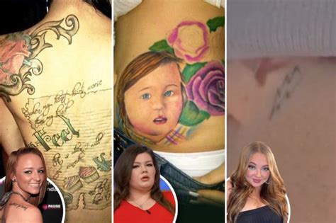 amber portwood tattoo|See Teen Mom stars craziest tattoos from Amber Portwoods。